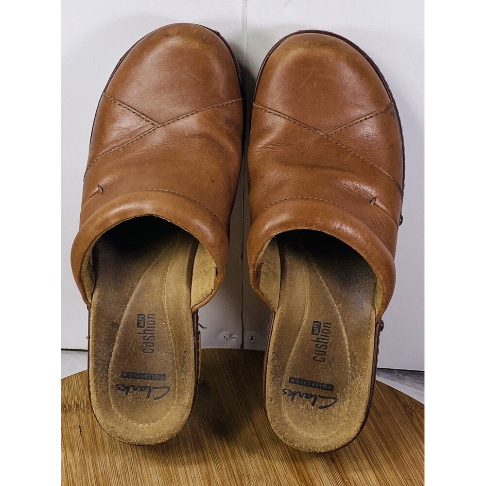 Clarks Collections Women's Heeled Clogs Brown Size 6M - Picture 5 of 6